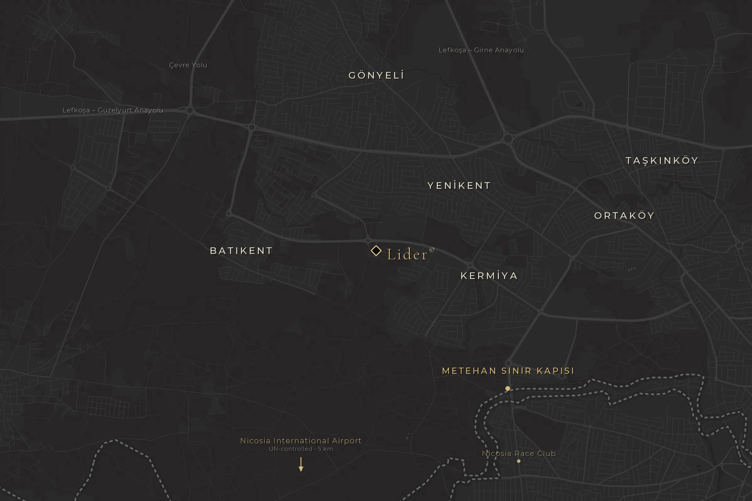 Plot location at Metehan, north Nicosia, North Cyprus